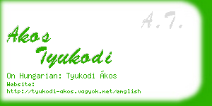 akos tyukodi business card
